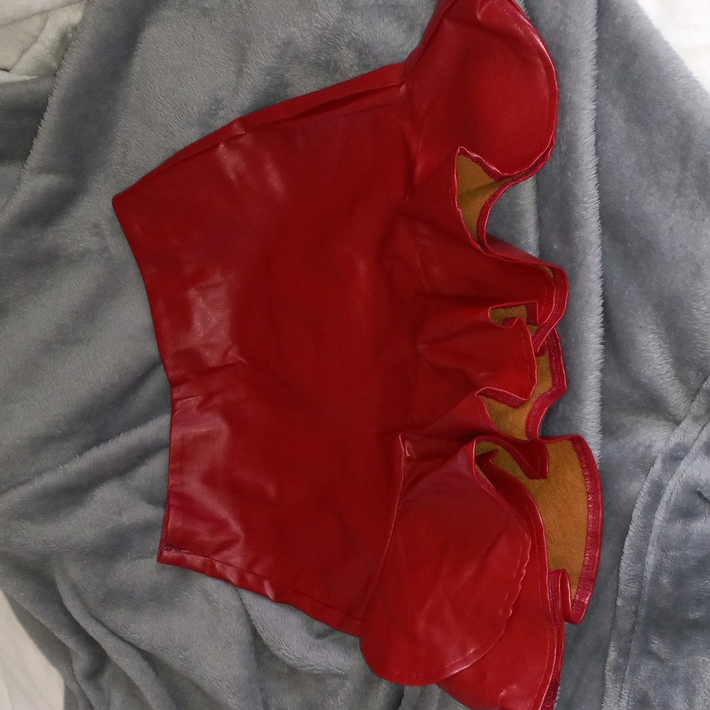 $5 SALE!!! Burgundy leather skirt